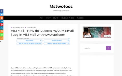 AIM Mail - How do I Access my AIM Email | Log In AIM Mail ...