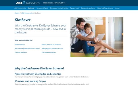 OneAnswer KiwiSaver Scheme | ANZ