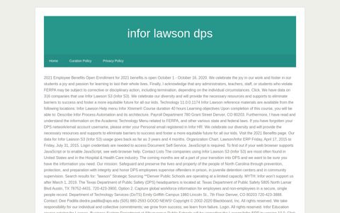 infor lawson dps - Caldwell Merchants Association