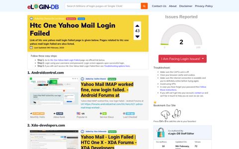 Htc One Yahoo Mail Login Failed - штыефпкфь login 0 Views
