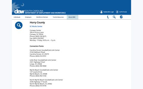 Horry - S.C. Department of Employment and Workforce - SC.gov
