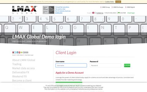 Demo login | LMAX Global - LMAX Exchange