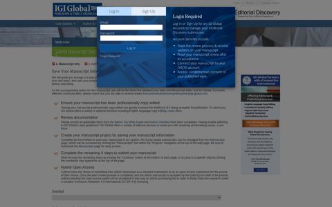 Submit a Manuscript | IGI Global