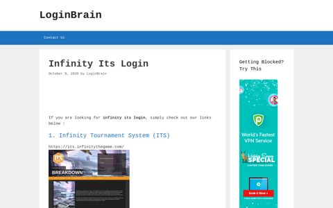 infinity its login - LoginBrain
