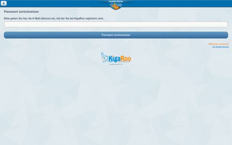 Passwort zurücksetzen - KigaRoo Mobile