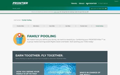 Family Pooling | Frontier Airlines