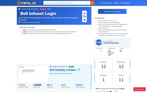 Bell Infonet Login - Portal-DB.live
