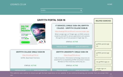griffith portal sign in - General Information about Login - Logines UK