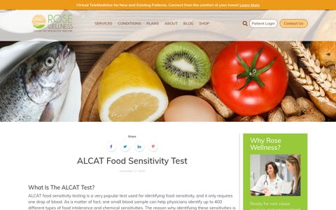 ALCAT Food Sensitivity Test - Rose Wellness