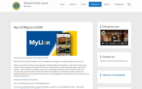 My LCI/MyLion LOGIN – District A12 Lions