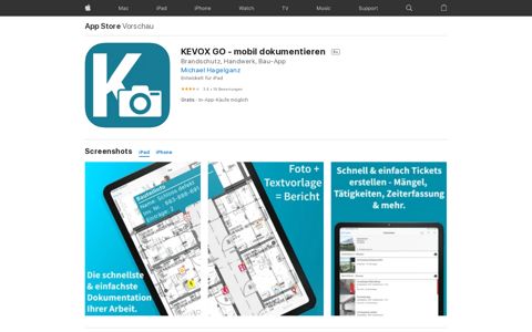 ‎KEVOX GO - mobil dokumentieren im App Store