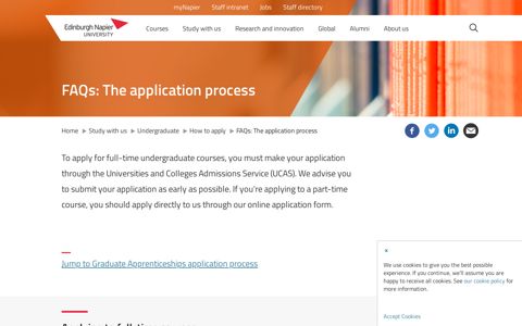 FAQs: The application process - Edinburgh Napier University