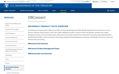 HRConnect | U.S. Department of the Treasury