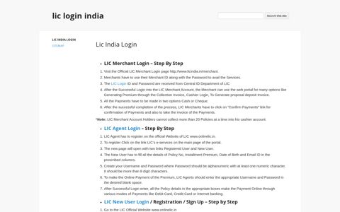 lic login india - Google Sites