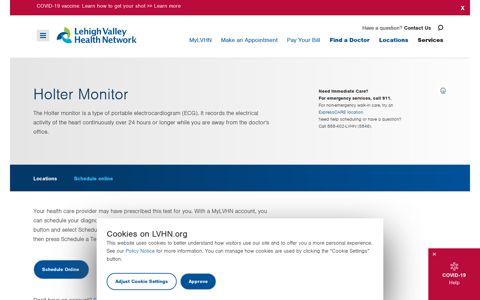 Holter Monitor - Schedule online | Lehigh Valley Health Network
