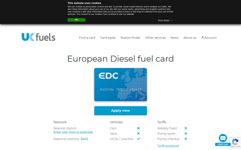 European Diesel Fuel Cards | UK Fuels