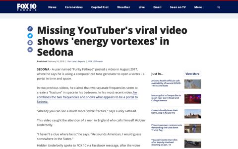 Missing YouTuber's viral video shows 'energy vortexes' in ...