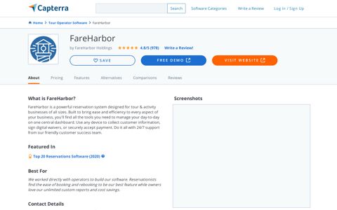 FareHarbor Reviews and Pricing - 2020 - Capterra