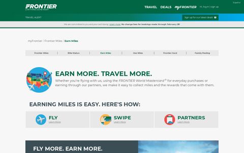 Earn Miles | Frontier Airlines