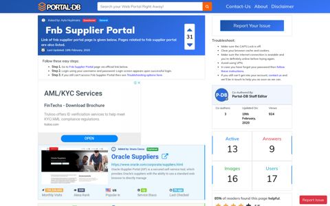 Fnb Supplier Portal