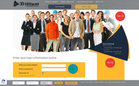 Login to your account | Trillium Staffing
