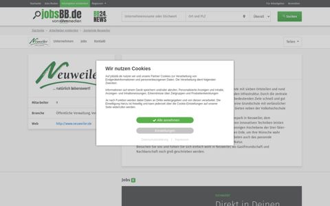 Jobs von Gemeinde Neuweiler - jobsBB.de