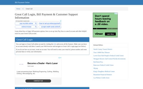 Great Call Login, Bill Payment & Customer Support Information