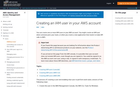 Creating an IAM user in your AWS account - AWS Identity and ...