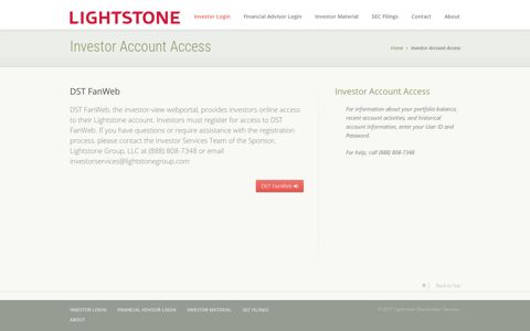 Investor Account Access - Lightstone | Shareholder Services