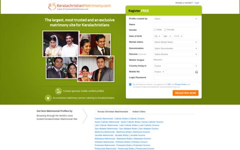 Kerala Christian Matrimony - Matrimony.com