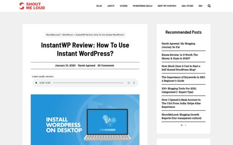 InstantWP Review: How To Use Instant WordPress?