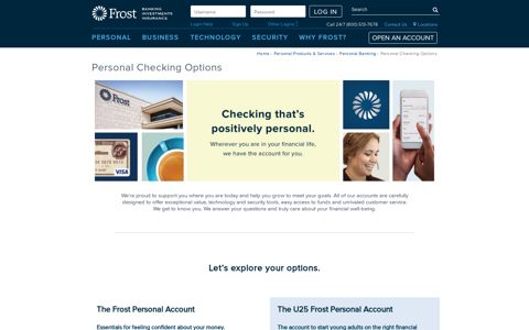 Personal Checking Options - Frost Bank