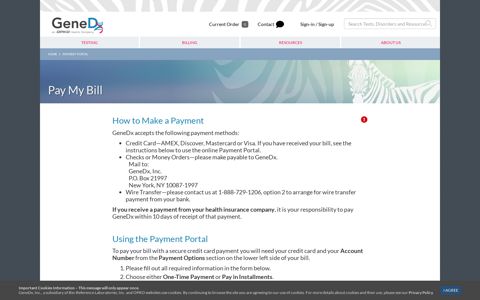 Payment Portal - GeneDx