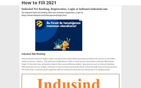 IndusInd Net Banking: Login Registration, Activation indusnet ...