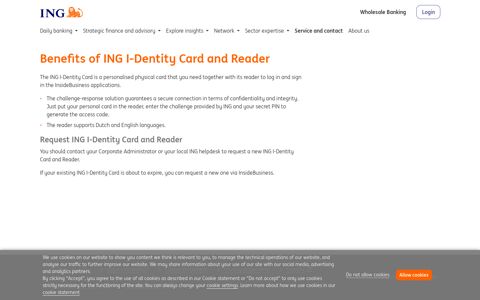 Benefits of ING I-Dentity Card and Reader • ING