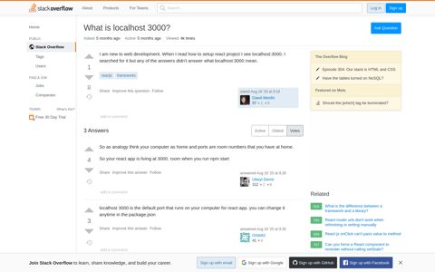 What is localhost 3000? - Stack Overflow