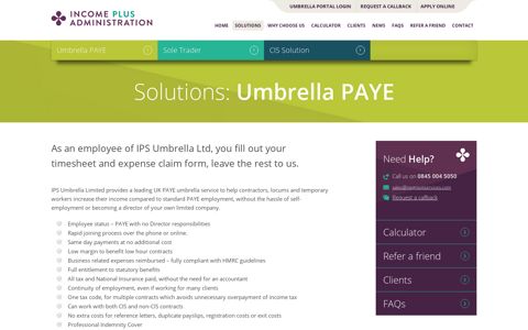 Umbrella PAYE - IPS Administration - IPS Administration