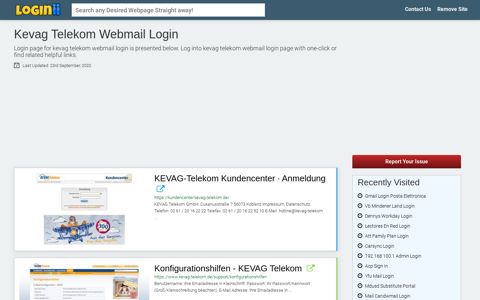 Kevag Telekom Webmail Login - Loginii.com