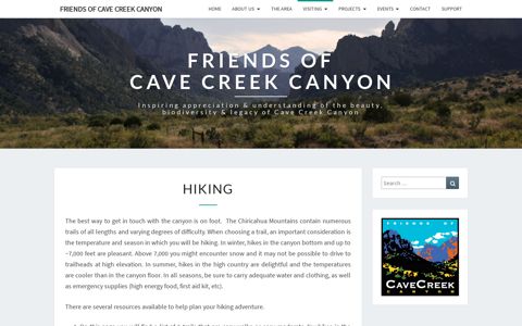 Hiking - Friends of Cave Creek Canyon