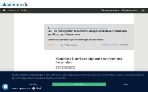 Kostenlose ElsterBasis-Signatur beantragen und freischalten ...