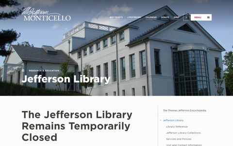 Jefferson Library at Monticello | Thomas Jefferson's Monticello
