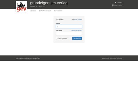 Anmelden - Grundeigentum-Verlag GmbH