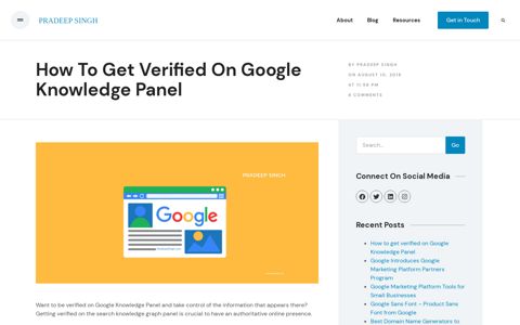 How to get verified on Google Knowledge Panel – Complete ...