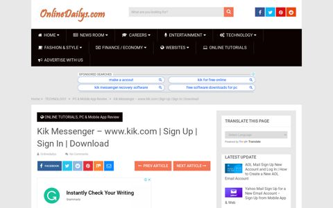 Kik Messenger - www.kik.com | Sign Up | Sign In | Download