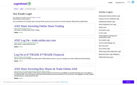 Anz Etrade Login ANZ Share Investing Online Share Trading ...