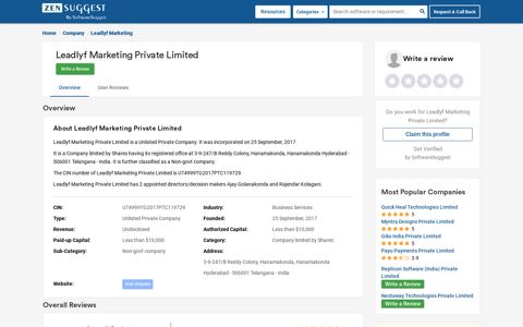 Leadlyf Marketing Private Limited - Reviews and Portfolio