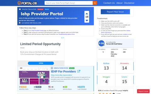Iehp Provider Portal