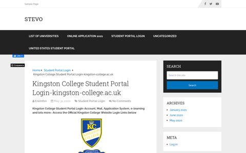 Kingston College Student Portal Login-kingston-college.ac.uk ...