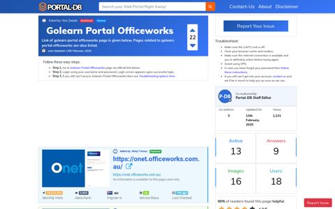 Golearn Portal Officeworks - Portal-DB.live