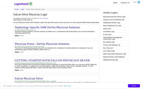 Falcon Silver Physician Login Nephrology-Specific EHR ...